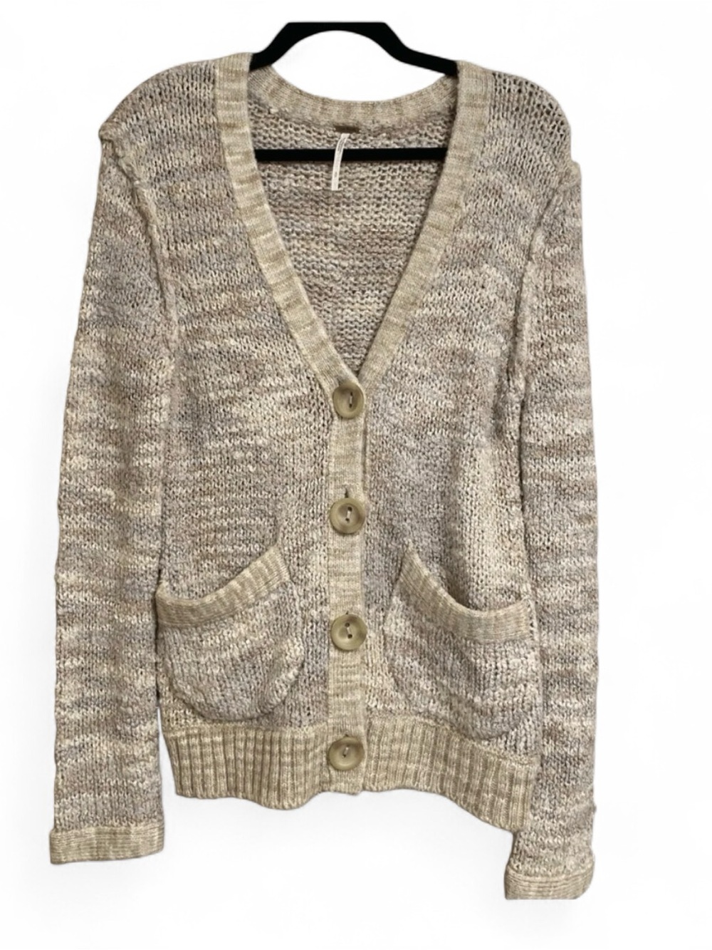 Free People Marled V-Neck Button Cardigan Sweater - Women's